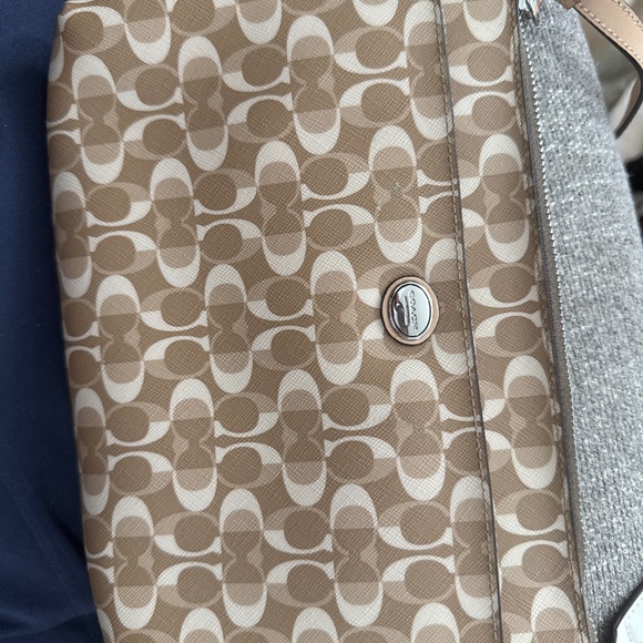Coach Leather Crossbody Bag in Signature Canvas - Picture 1 of 3